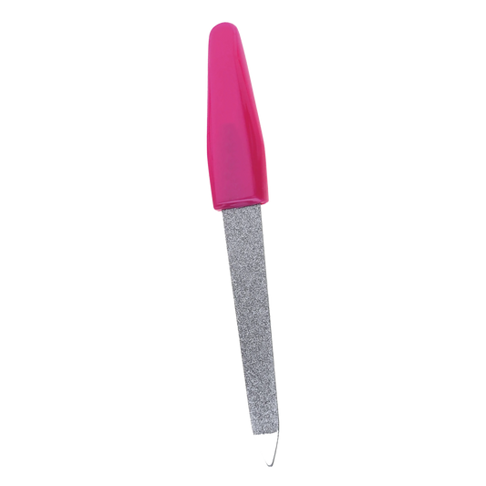 Diamond Crystal Nail File with Protective Cap — Pink